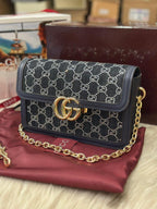 Gucci GG Shoulder Bag in Dark Blue Denim