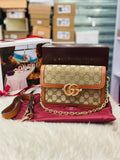 Gucci GG Marmont Shoulder Bag in Brown