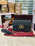 Gucci GG Shoulder Bag in Dark Blue Denim