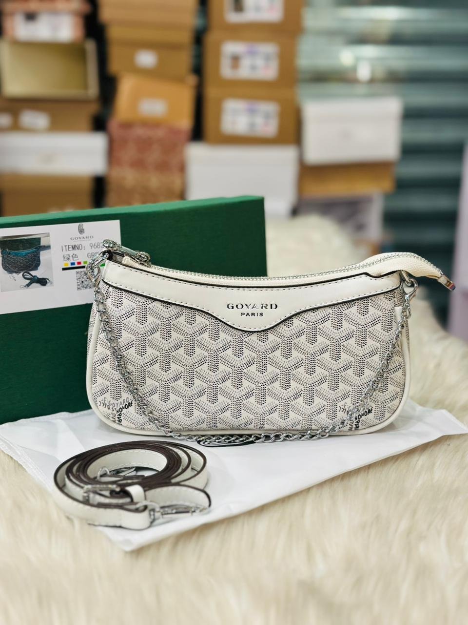 Goyard Rouette Shoulder Bag in White