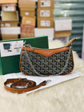 Goyard Rouette Shoulder Bag in Brown Trim
