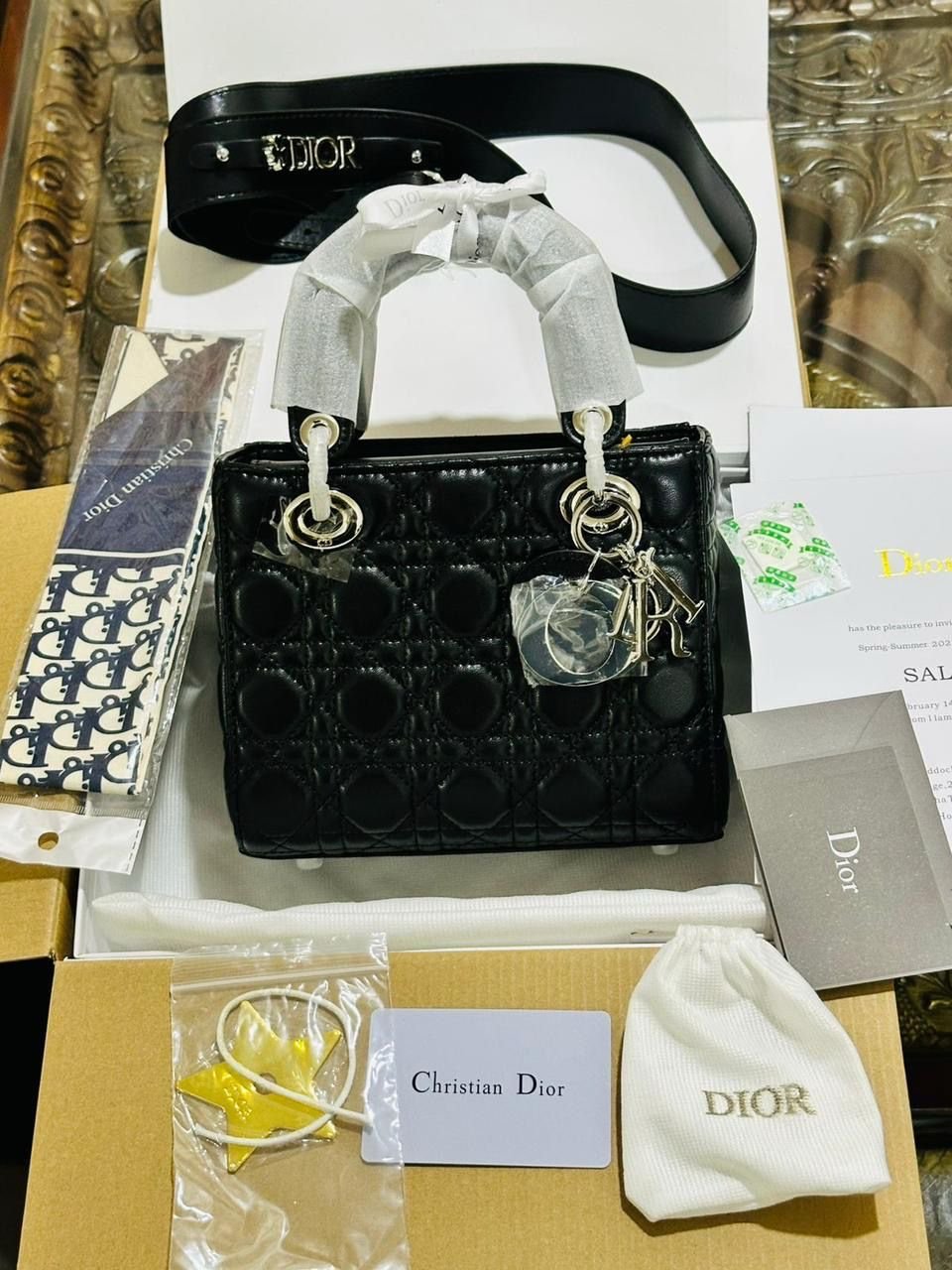 Lady Dior Black Cannage in Silver Hardware