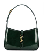 Saint Laurent Patent Leather Hobo Bag in Green