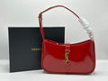 Saint Laurent Patent Leather Hobo Bag in Red