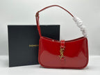 Saint Laurent Patent Leather Hobo Bag in Red