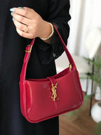 Saint Laurent Patent Leather Hobo Bag in Red