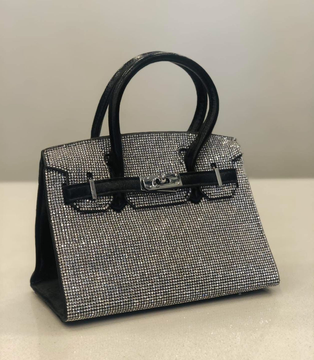 Hermes Birkin Bag in Silver Rhinestone