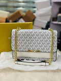 Michael Kors Leather Crossbody Bag in White