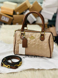 Coach Mini Rowan Crossbody Bag in Coffee Leather