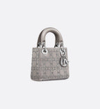Mini Lady Dior Bag in Grey Satin