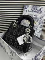Mini Lady Dior Bag in Black Satin