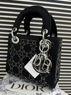 Mini Lady Dior Bag in Black Satin