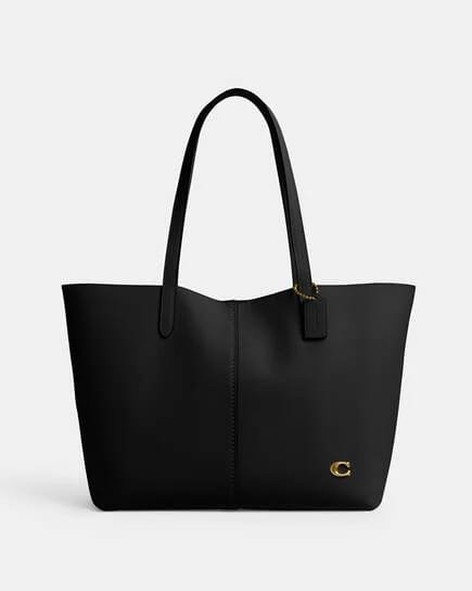 Coach North Leather Tote Bag in Black