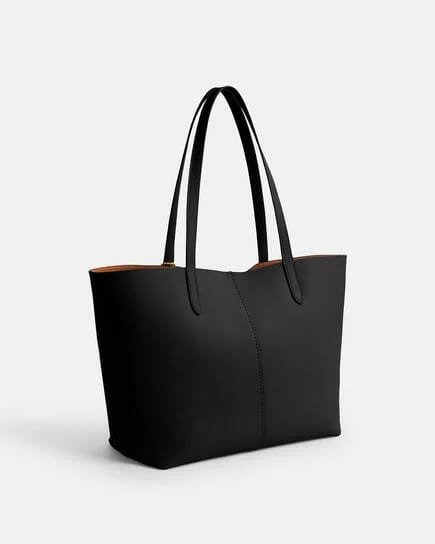 Coach North Leather Tote Bag in Black