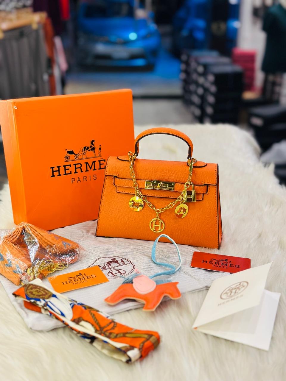 Hermès Kelly Handbag in Orange