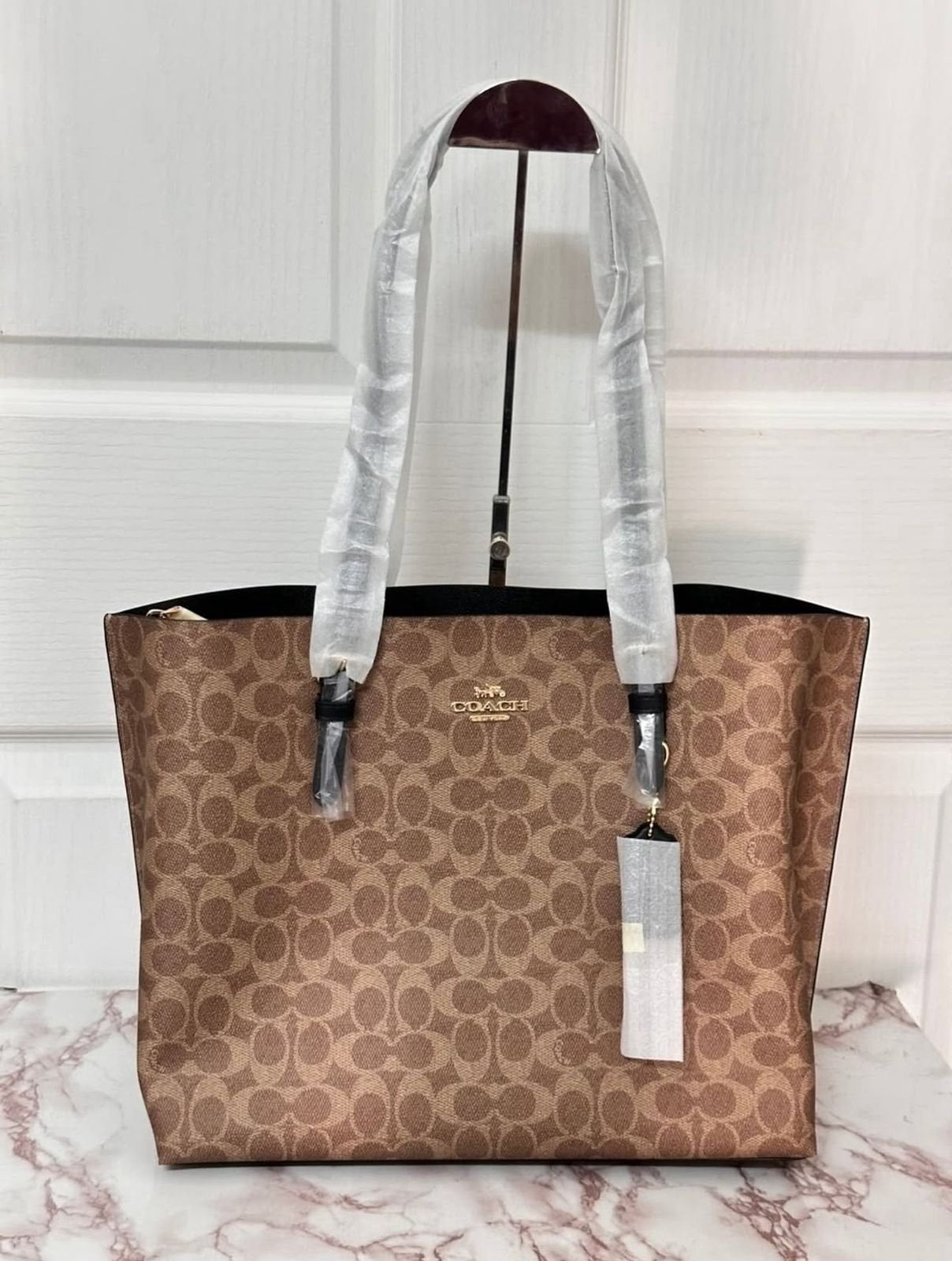 Coach Mollie Tote Bag in Brown Monogram