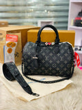 Louis Vuitton Speedy Handbag in Black
