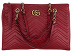 Gucci GG Marmont Leather Tote Bag in Red