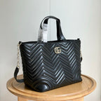 Gucci GG Marmont Leather Tote Bag in Black