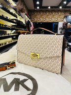 Michael Kors Hendrix Leather Bag in White