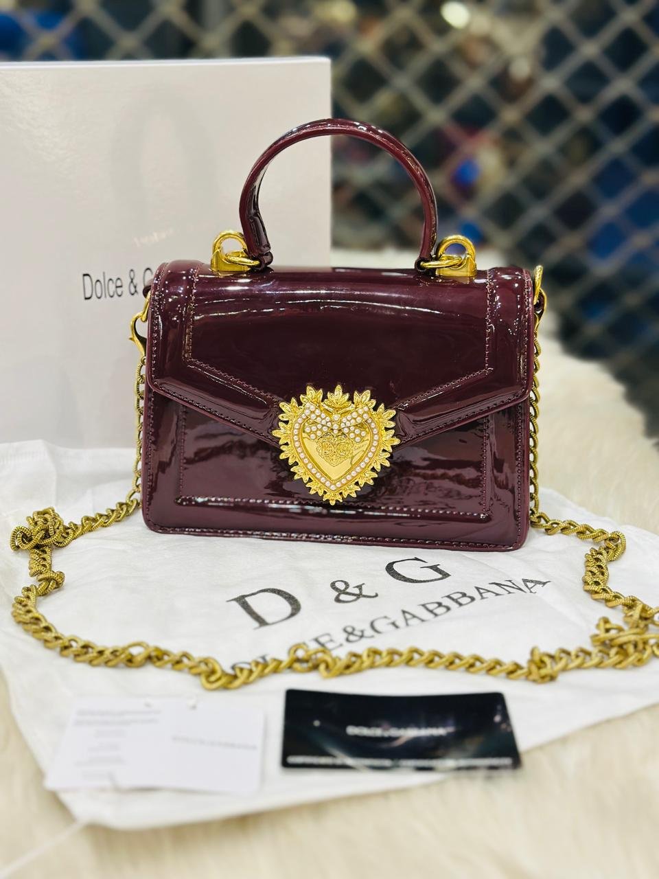 Dolce &amp; Gabbana Devotion Bag in Dark Red