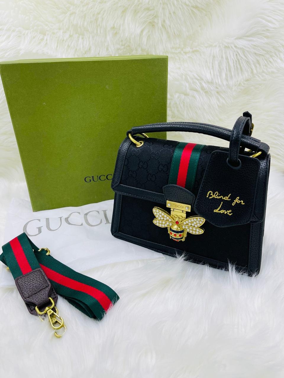 Gucci Queen Margaret Bag in Black (Without Box)