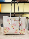 Coach Mollie Tote Bag in Land Floral Print on White