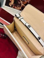 Gucci Dionysus Small Shoulder Bag in White Leather