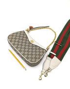 Gucci Ophidia Small Shoulder Bag in White Leather Trim