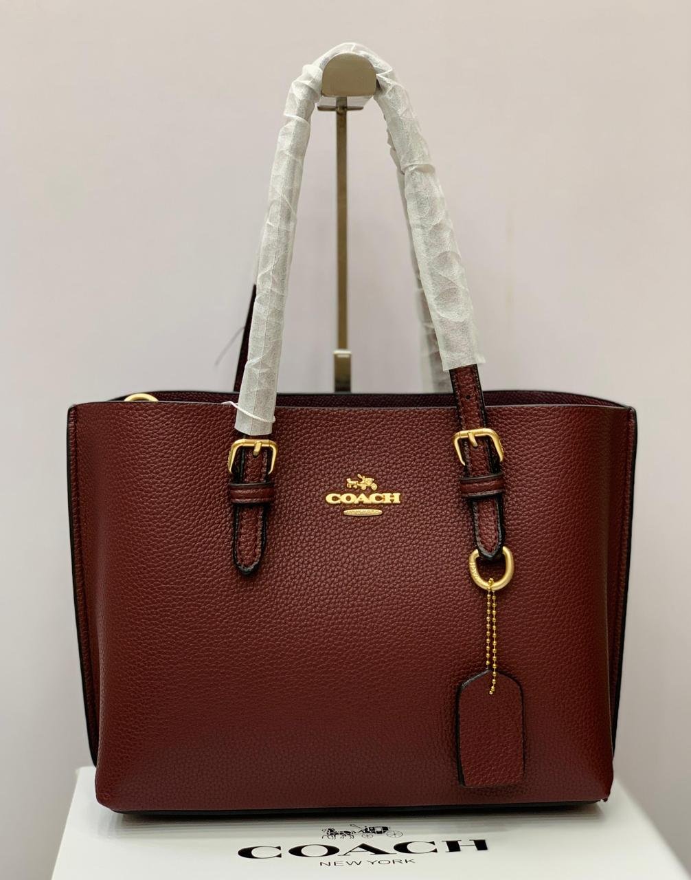 Coach Mollie Tote Bag 25 in Burgundy