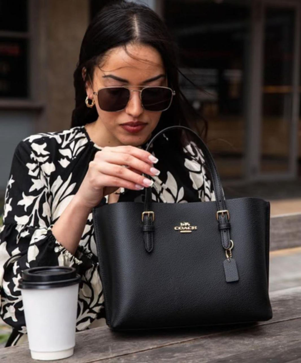 Coach Mollie Tote Bag 25 in Black