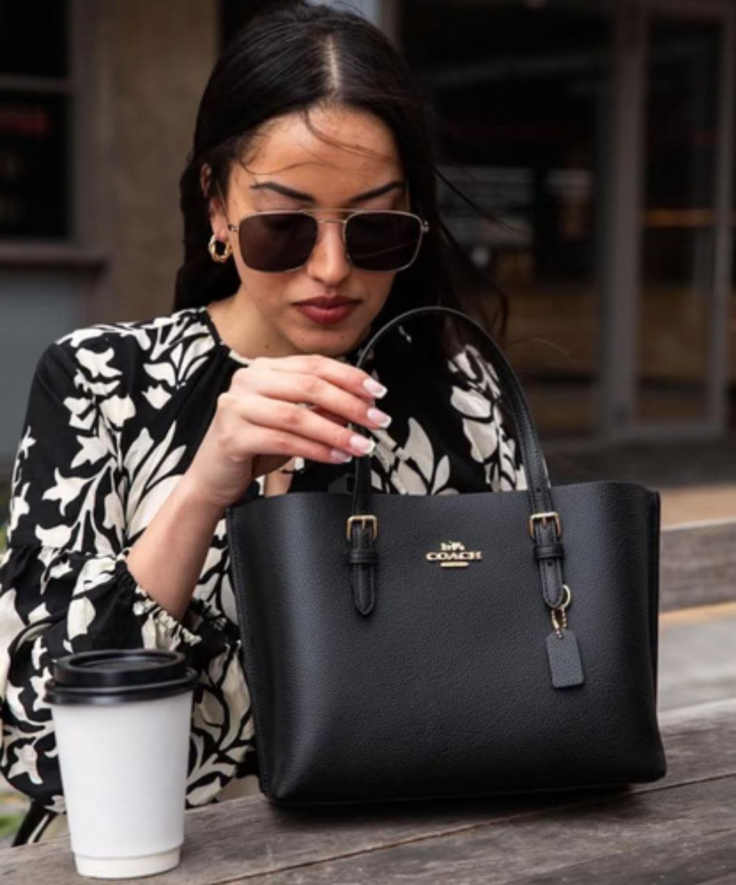 Coach Mollie Tote Bag 25 in Black