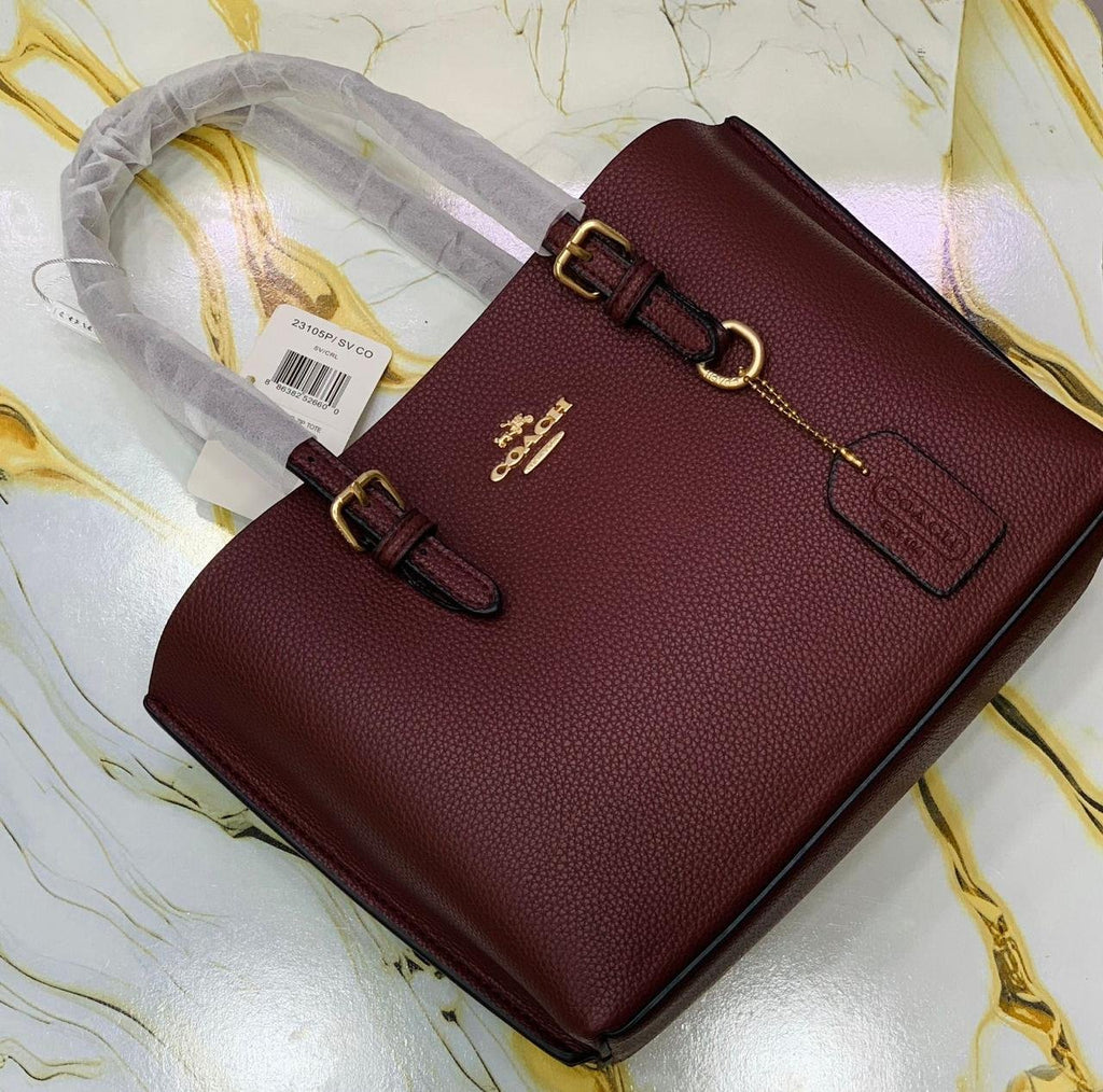 Coach Mollie Tote Bag 25 in Burgundy