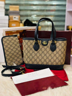 Gucci GG Supreme Ophidia Small Tote Bag in Black