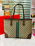 Gucci Ophidia GG Medium Tote in Dark Brown