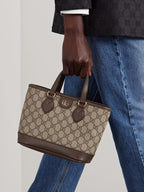 Gucci GG Supreme Ophidia Small Tote Bag in Brown