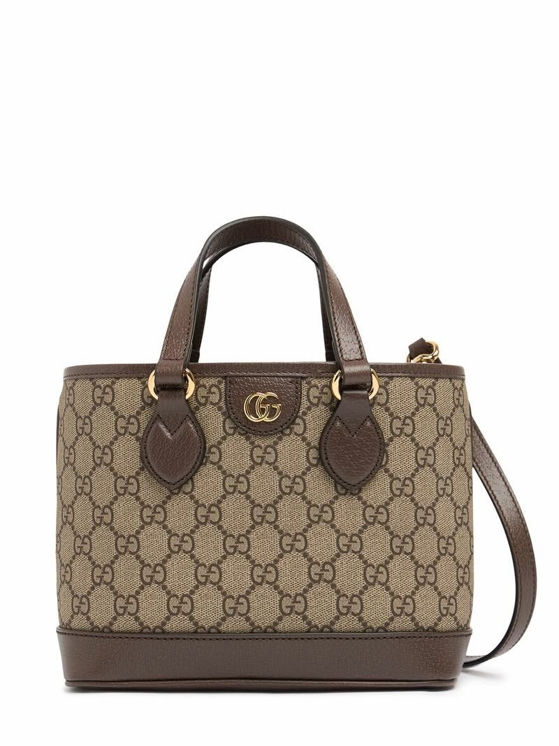 Gucci GG Supreme Ophidia Small Tote Bag in Brown