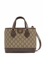 Gucci GG Supreme Ophidia Small Tote Bag in Brown