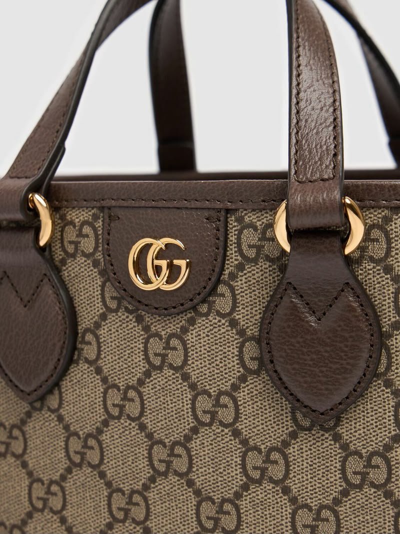 Gucci GG Supreme Ophidia Small Tote Bag in Brown