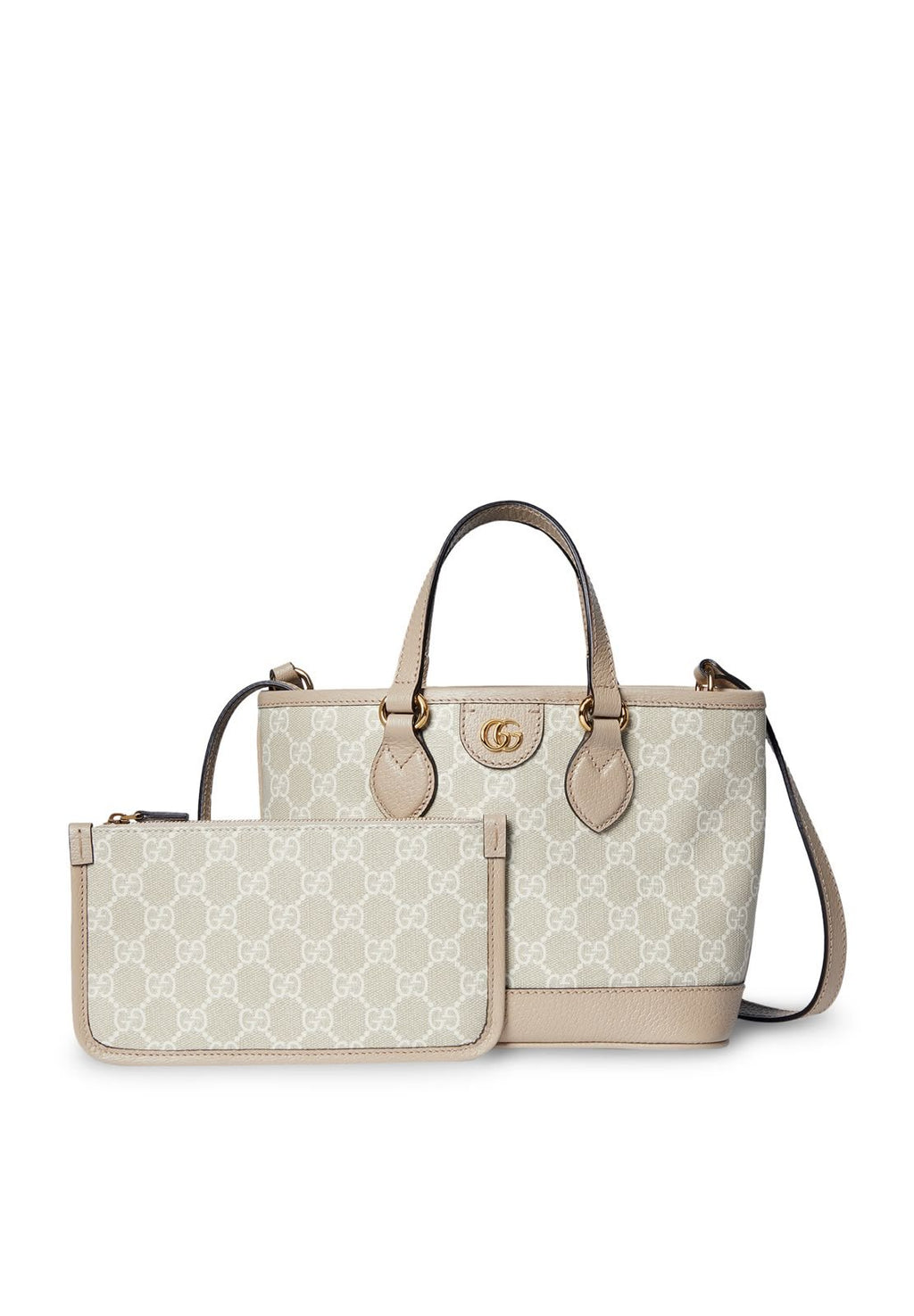 Gucci GG Supreme Ophidia Small Tote Bag in Beige