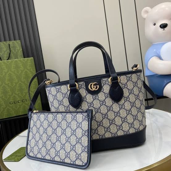 Gucci GG Supreme Ophidia Small Tote Bag in Black