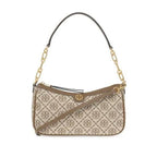 Tory Burch Shoulder Bag in Brown Jacquard Pattern