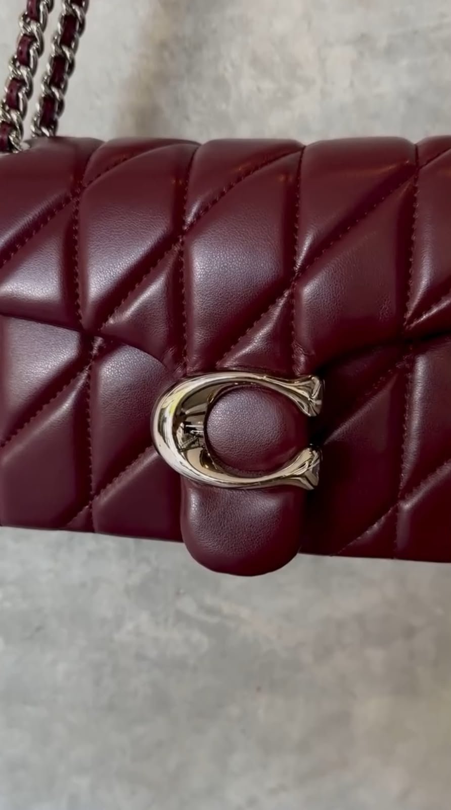 Coach Tabby 26 Shoulder Bag in Maroon