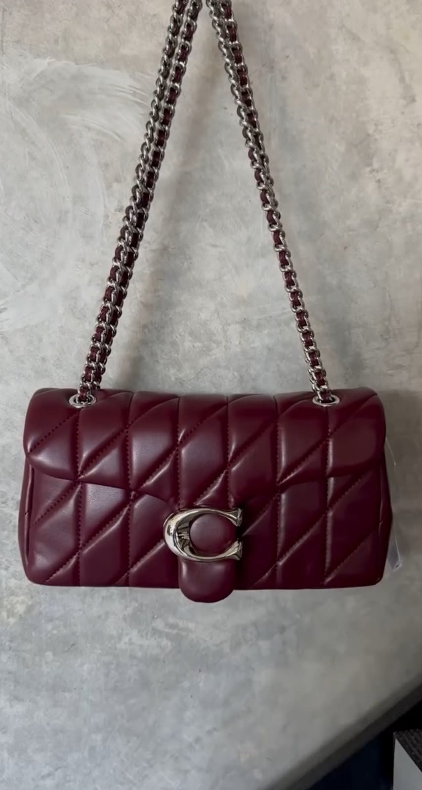 Coach Tabby 26 Shoulder Bag in Maroon