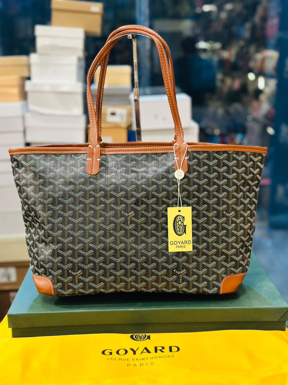 Goyard Saint Louis PM Tote Bag in Brown