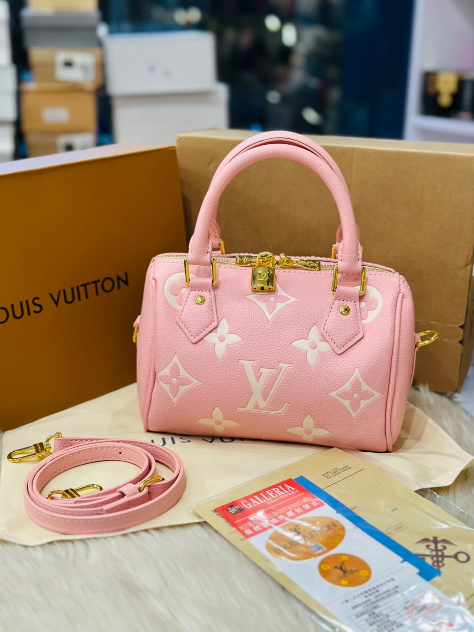 Louis Vuitton Pink Speedy Bandoulière Bag