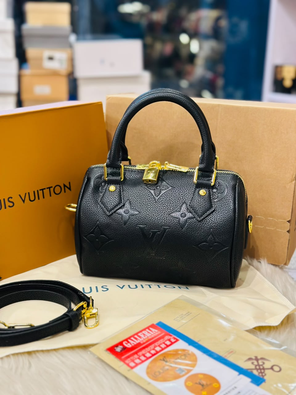 Louis Vuitton Black Speedy Bandoulière Bag