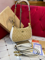 Coach Teri Shoulder Bag in White Trim