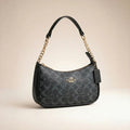 Coach Teri Shoulder Bag in Black Canvas