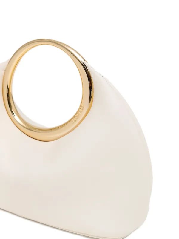 Jacquemus Handbag in White with Ring Handle